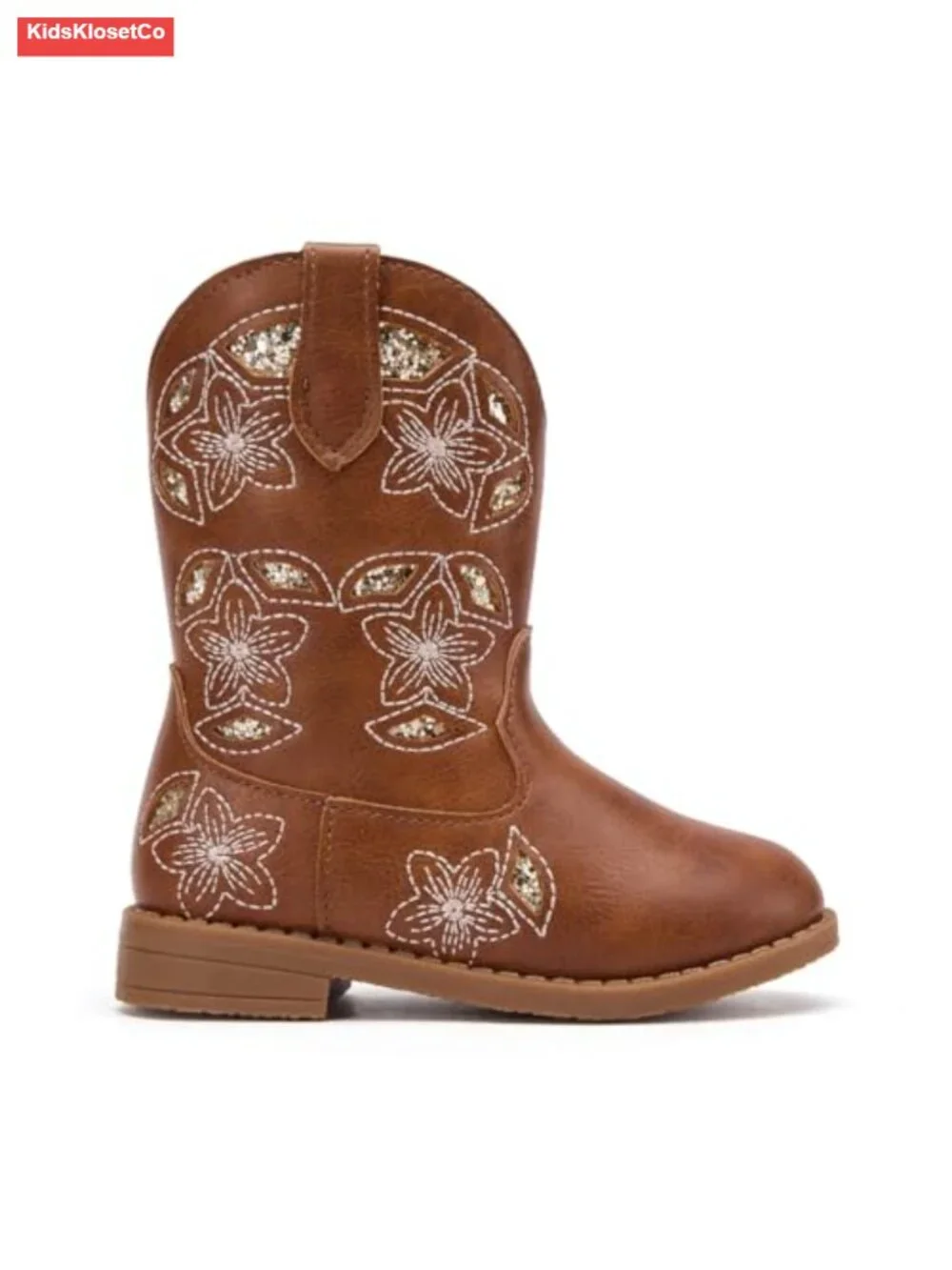Toddler Cowboy Boots Western Square Toe Mid Calf Riding Walking Shoes